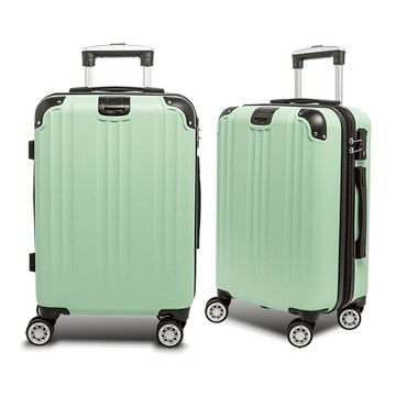 【Alldma鷗德馬】28吋ABS玩色拉鏈行李箱S2-抹茶綠(贈B2束帶)