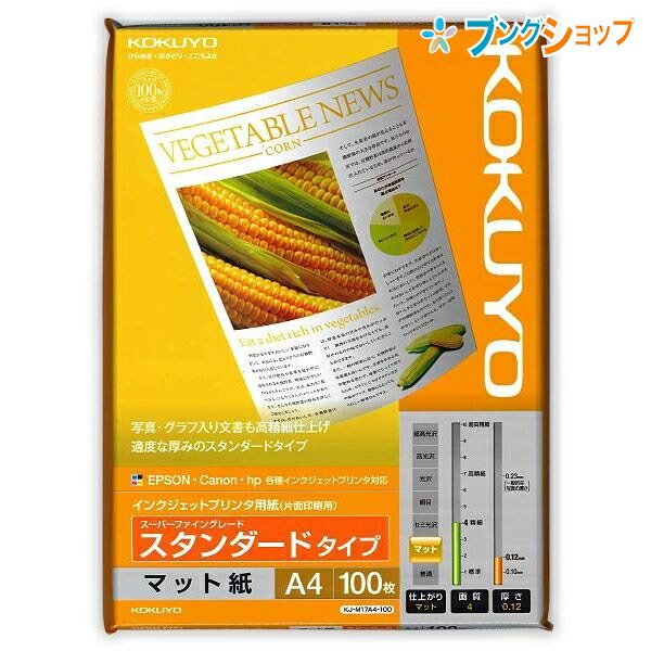 まとめ) TANOSEE カラーレーザープリンター用 光沢紙 薄手 A3 1冊（100