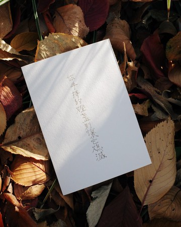 此時此刻。手持的燈盞別讓它熄滅 文字明信片 青青的島