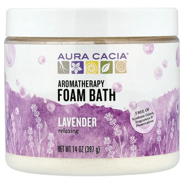 Aura Cacia, 芳香護理泡泡浴，舒緩薰衣花草味，14 盎司（397 克）