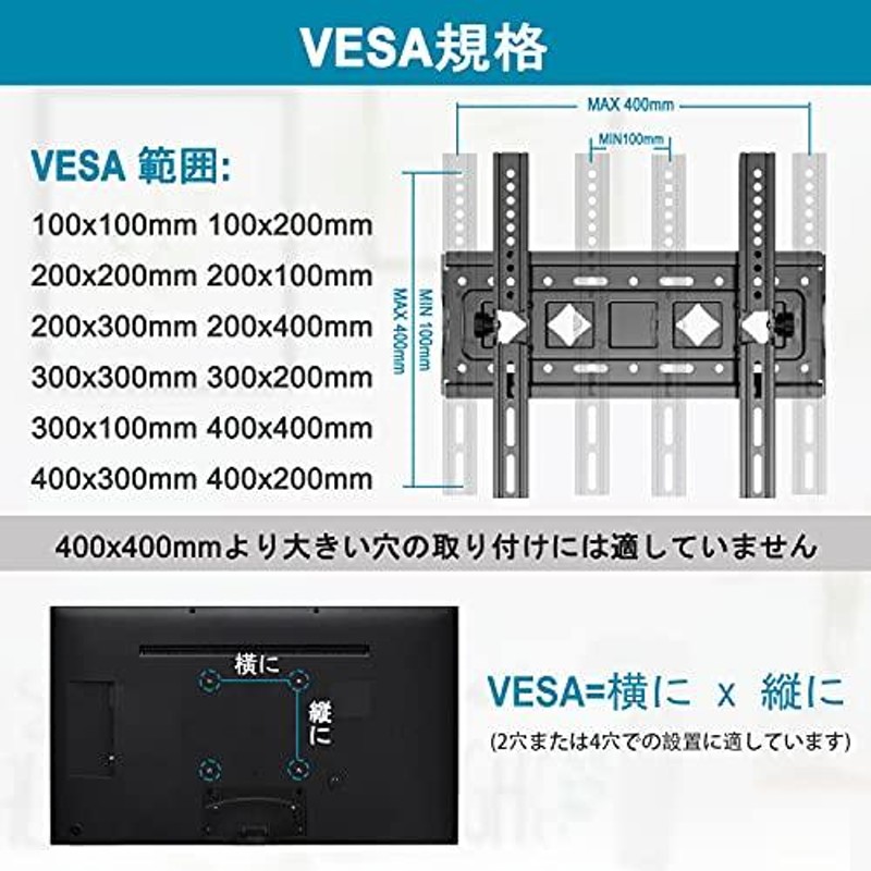 テレビ壁掛け金具 26-65インチ (‎HD-C43) | LINEショッピング