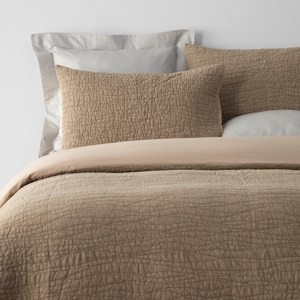 艾禮思絎縫水洗棉床包兩用被組加大 摩卡棕