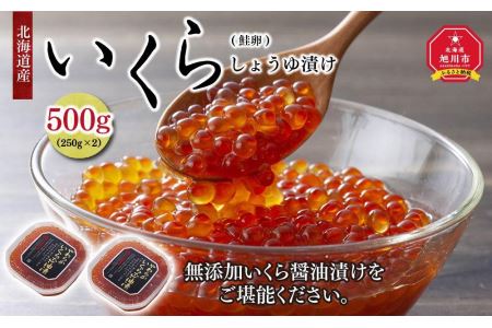 北海道産イクラしょうゆ漬け(鮭卵)　500g　新物・2023年産
