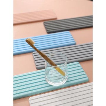 日式浴室洗漱硅藻土硅藻泥吸水杯墊長方形速干防霉衛生間酒店用品