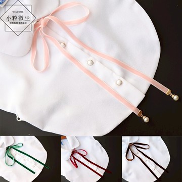 女手打金絲絨絲帶JK學院風領結蝴蝶結襯衫領口日系甜美配飾飄帶