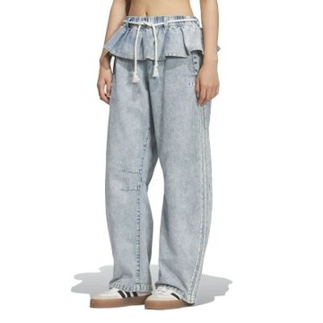【Adidas 愛迪達】 OG W 2IN1 PANT 丹寧長褲 運動長褲  女 - KT3051
