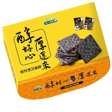 統一生機 醇厚黑芝麻餅分享盒372公克/盒(超商限1盒)