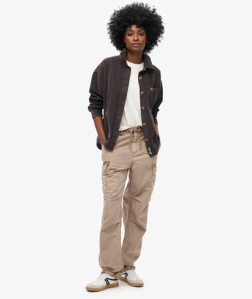 Superdry Women's Low Rise Para Cargo Pants Beige Size: 28/30