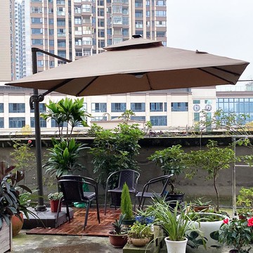 【台灣公司保固】紫葉戶外遮陽傘別墅羅馬傘戶外傘花園太陽傘庭院傘室外露臺擺攤傘