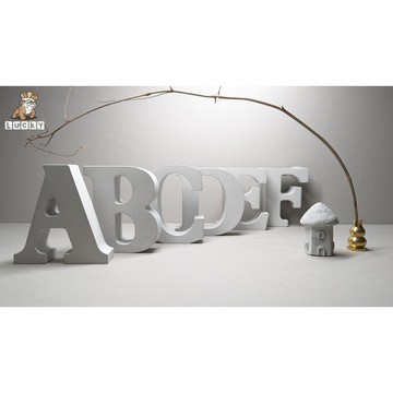 164 台灣手作 水泥 英文字母 擺件 中號尺寸 大寫字母 節日裝飾 字母擺件 門店 裝飾品 居家擺飾 非魚缸擺件商品