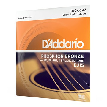 非凡樂器『D’Addario』EJ15 磷青銅民謠吉他弦 / 公司貨供應中????