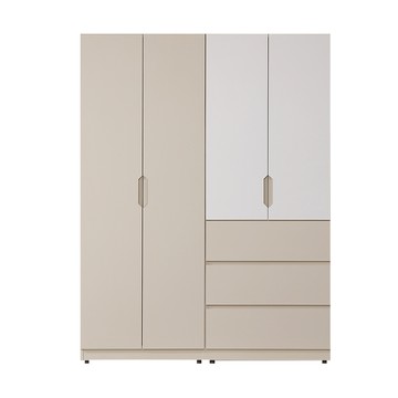 直人木業-MILA輕奢簡約風衣櫃152公分(單吊或雙吊+三抽)雙吊款+三抽款