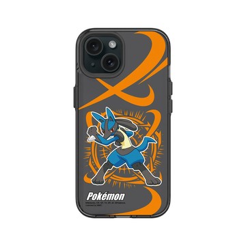 iPhone 15 Clear 酷墨灰 - 寶可夢 Pokemon - 戰鬥系列-路卡利歐