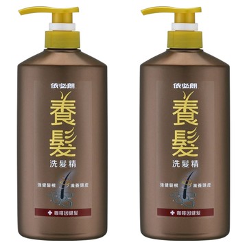 依必朗 養髮洗髮精 咖啡因草本植萃 強健頭皮髮根 0矽靈不含蠟  600g  2瓶