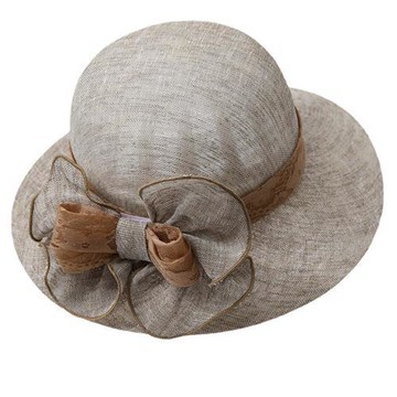 【巴黎精品】現貨+預購 防曬帽漁夫帽遮陽帽大帽簷戶外登山帽透氣-棉麻蝴蝶結女帽子4色a1jg61