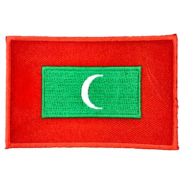 A-ONE 匯旺 馬爾地夫國旗刺繡布貼 NO.327 8 x 5 cm 台灣產  彩色  1件