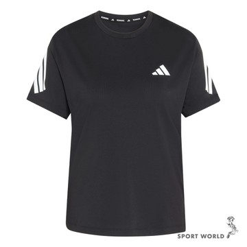 Adidas 短袖上衣 女裝 排汗 反光 黑【運動世界】JZ5114