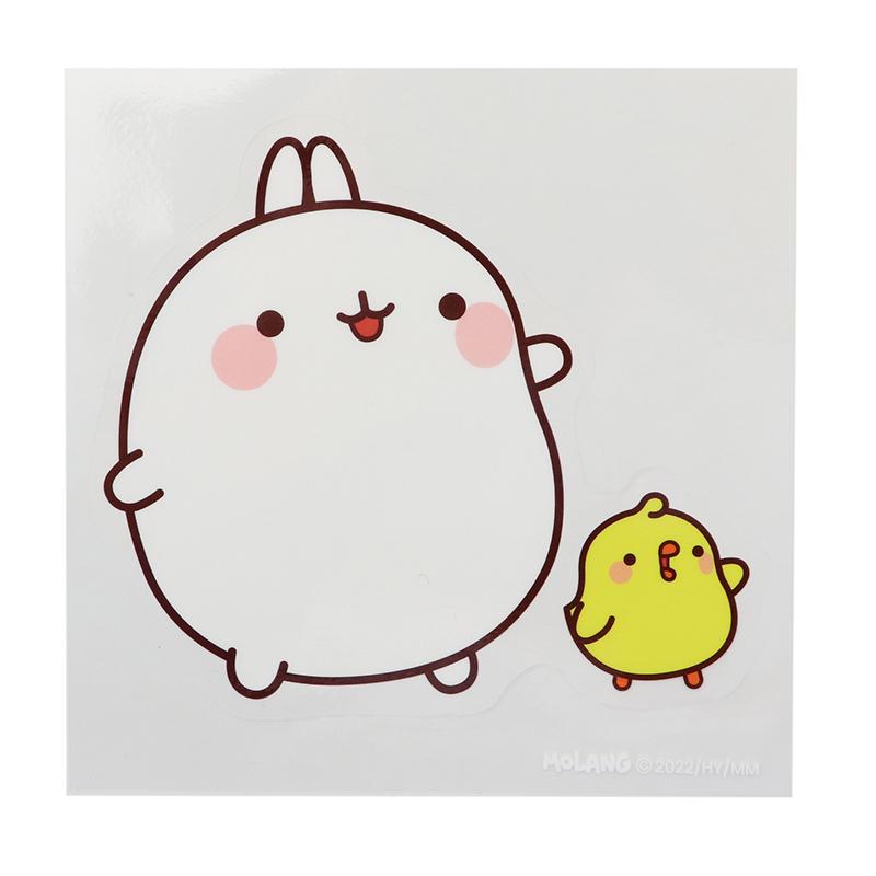 どこでもステッカー 4種セット MOLANG モラン 防水・UV加工 ネットショップセット ステッカー カー用品 防水加工 ＵＶ加工 メール便可