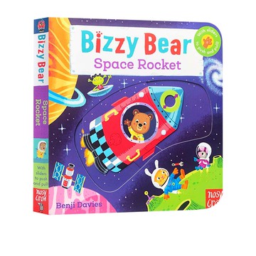 「送音頻」Bizzy Bear:Space Rocket 1-4 互動式繪本 推拉書 操作書 火箭 忙碌的小熊 有聲書