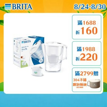【BRITA官方】Aluna愛奴娜濾水壺 3.5L(含MAXTRA PRO濾芯 全效型x1)