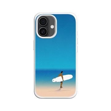 iPhone 16 SolidX 白 - 花生騷 WasangShow - 沙灘衝浪人