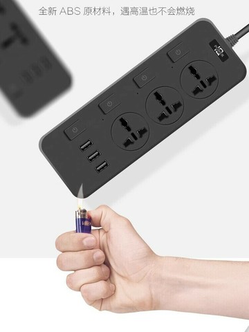 110v美標英規歐規拖線板插座萬能轉換帶USB國際通用孔排插2米線宿【北歐家居生活】