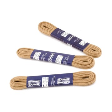 【SAPHIR莎菲爾】細圓形2mm經典款鞋帶-60公分(3-4對孔)Thin round black