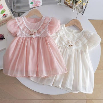 Mimo⭐女童寶寶連衣裙夏季公主裙半袖裙子夏裝兒童小童紗裙