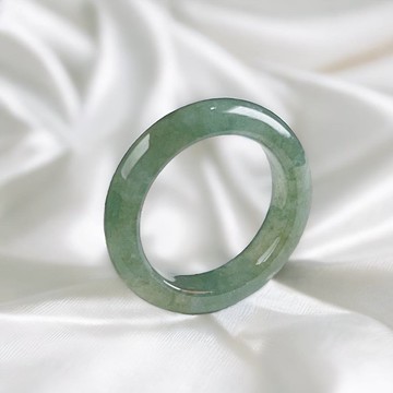 冰綠飄黃翡翠戒指戒圈 | 國際10圍 | 天然緬甸玉翡翠A貨 | 送禮