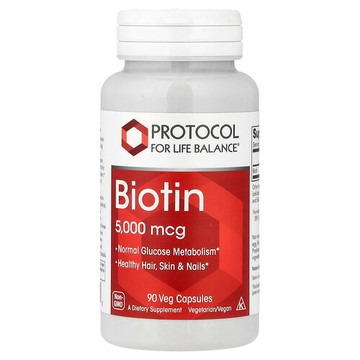 Protocol for Life Balance, 生物維生素，5000 微克，90 粒素食膠囊