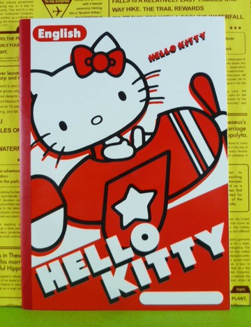 【震撼精品百貨】Hello Kitty 凱蒂貓~筆記本~英文~紅【共1款】