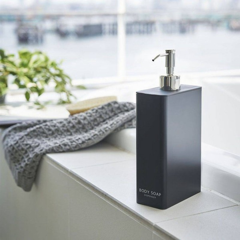 タワー Tower ツーウェイディスペンサー スクエア タワー スリム ボディソープ ブラック 山崎実業 4257 シャンプーボトル おしゃれ 詰め替え ソープディスペンサ 通販 Lineポイント最大0 5 Get Lineショッピング