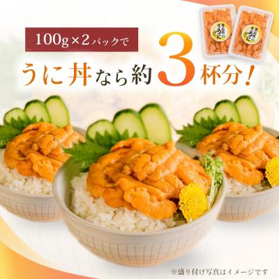 ふるさと納税 函館市 真昆布締めうに　200g(100g×2パック)[14355256]