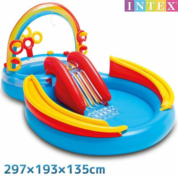 INTEX プール レインボーリング プレイセンター 297x193x135cm