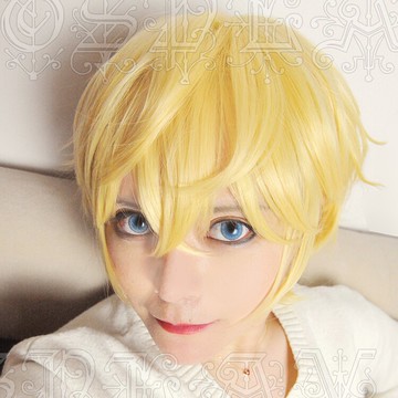 【兔次】戀與制作人 周棋洛 cos 假發 淺混金色 效果超歐式