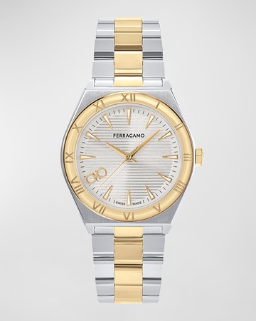 Men's 40mm Vega Upper East Watch with Bracelet Strap, Two Tone