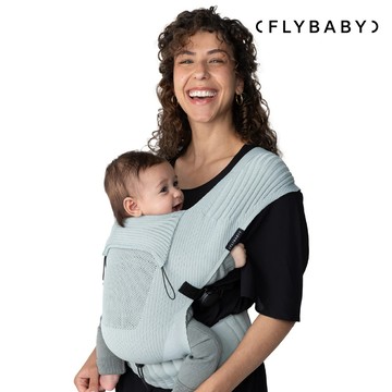 【Flybaby】Air 輕便透氣嬰兒揹巾_輕霧綠_廠商直送