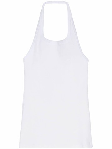 Nº21 - halterneck ribbed top - women - Spandex/Elastane/Cotton - 42 - White