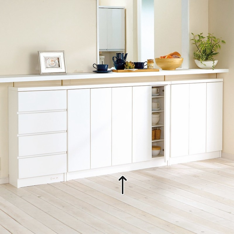 dinos キッチン収納 食器棚 カウンター下収納 薄型収納 天井突っ張り