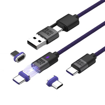 【APP4%點數】ENERGY FORT USB/Type-C 二合一磁吸線 ( 240W ) 充電線 傳輸線 自動吸附 適用 iPhone Type-C 安卓
