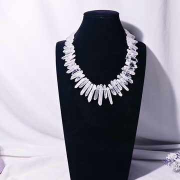 天然白水晶骨幹權杖原礦 水晶之王 項鍊 單品 禮物 收藏 獨家原創