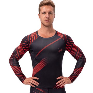 【巴黎精品】現貨+預購 訓練上衣長袖運動服運動上衣跑步背心修身衣-迷彩彈力緊身男健身衣3色v1bc14