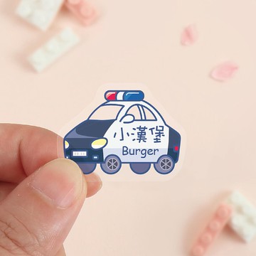 【正版原創】透明感 防水姓名貼-汽車大冒險(一)/大小貼透Q款