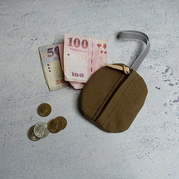 Sienna石洗帆布鵝軟石零錢包