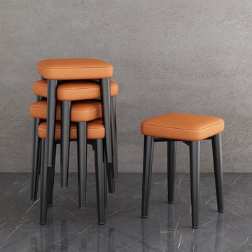 餐廳凳子可疊放家用網紅輕奢圓凳餐桌梳妝凳椅子簡易吃飯用小矮凳