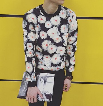 韓國 花拼 滿版 木棉花 太空衣