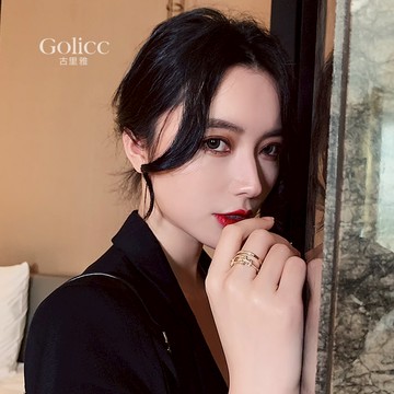 【Gulicc 】古莉可 戒指 雙層皮帶食指戒