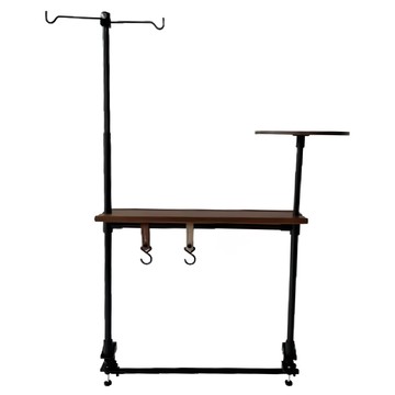 JIA GUANN 桌面吊物架S3 吊物掛燈組  展開(長 61~112cm x 寬 53cm) x 收納(67 x 8cm)  咖啡色 + 黑色