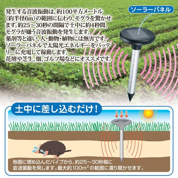 セーブ・インダストリー ソーラー式 モグラ撃退器DX もぐら対策 退治