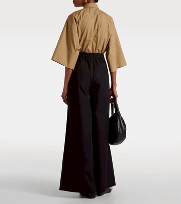 Max Mara Navigli high-rise cotton wide-leg pants